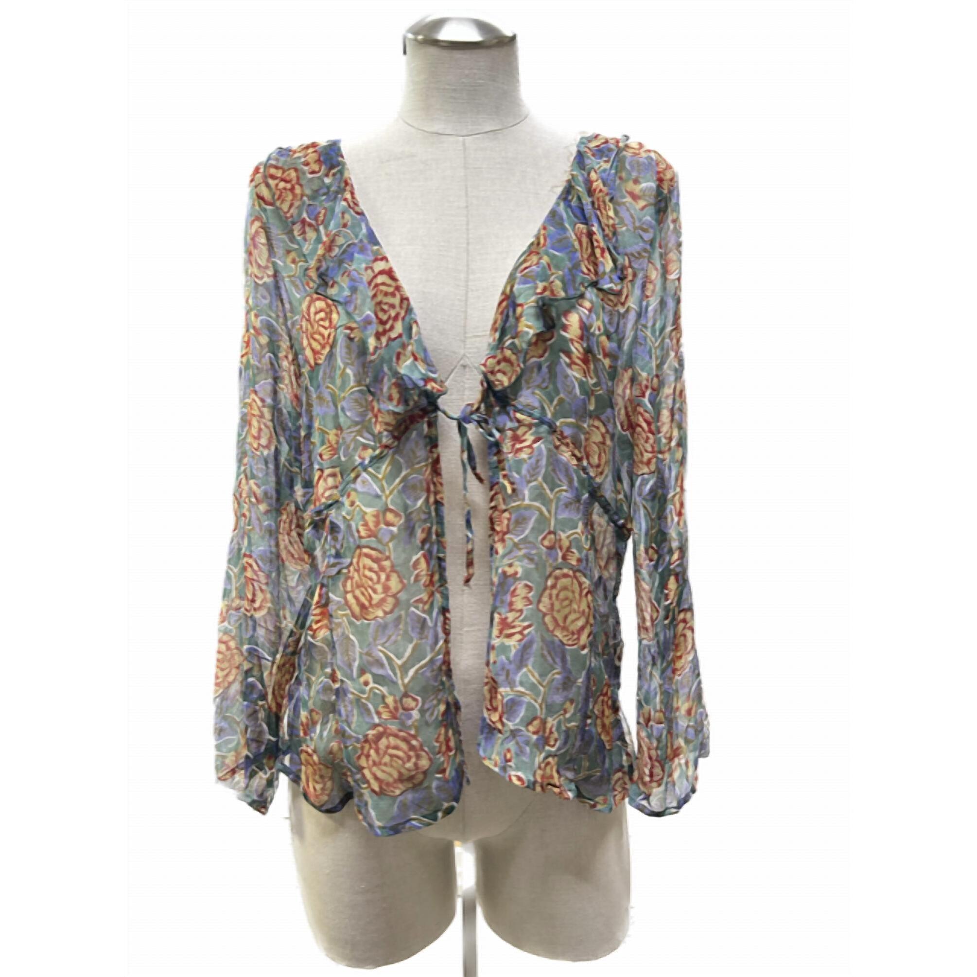 New Paisley And Pomegranate Chiffon Jacket In Blue